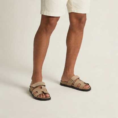 Pantofole confortevoli con cinturino regolabile per uomini – Eleganti sandali da tempo libero per estate e vacanze