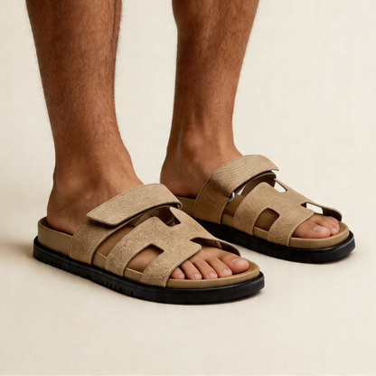 Pantofole confortevoli con cinturino regolabile per uomini – Eleganti sandali da tempo libero per estate e vacanze