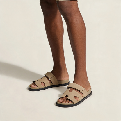 Pantofole confortevoli con cinturino regolabile per uomini – Eleganti sandali da tempo libero per estate e vacanze