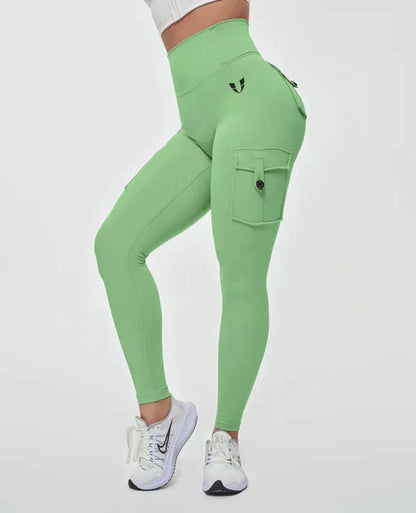 Leggings Cargo a Vita Alta con Tasche – Leggings Sportivi Modellanti e Traspiranti per Donne