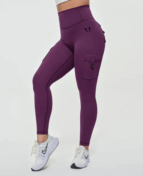 Leggings Cargo a Vita Alta con Tasche – Leggings Sportivi Modellanti e Traspiranti per Donne