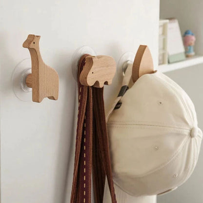 BoisMalin - Ganci a muro giocosi in legno con motivi animali