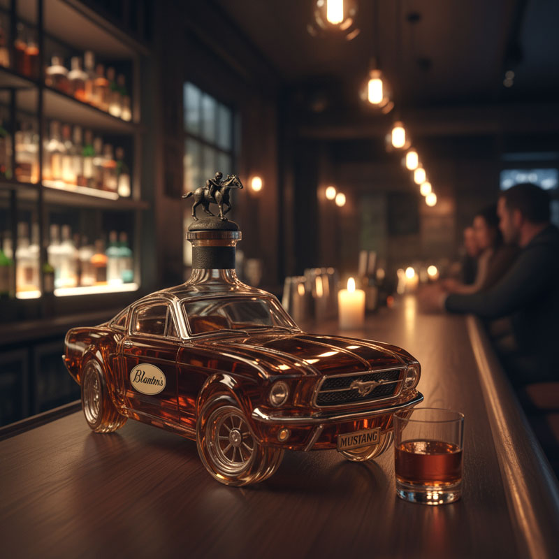caraffa whisky mustang dettaglio vetro