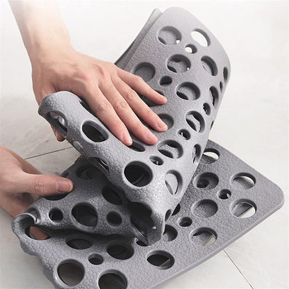 Luxbain - Tappetino da doccia antiscivolo di lusso – Tappetino da bagno igienico e resistente alla muffa con forti ventose e sistema di drenaggio rapido