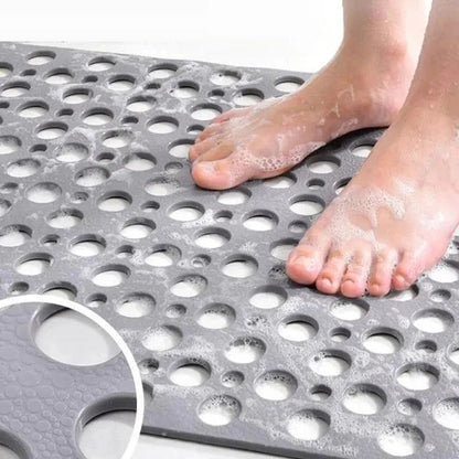 Luxbain - Tappetino da doccia antiscivolo di lusso – Tappetino da bagno igienico e resistente alla muffa con forti ventose e sistema di drenaggio rapido