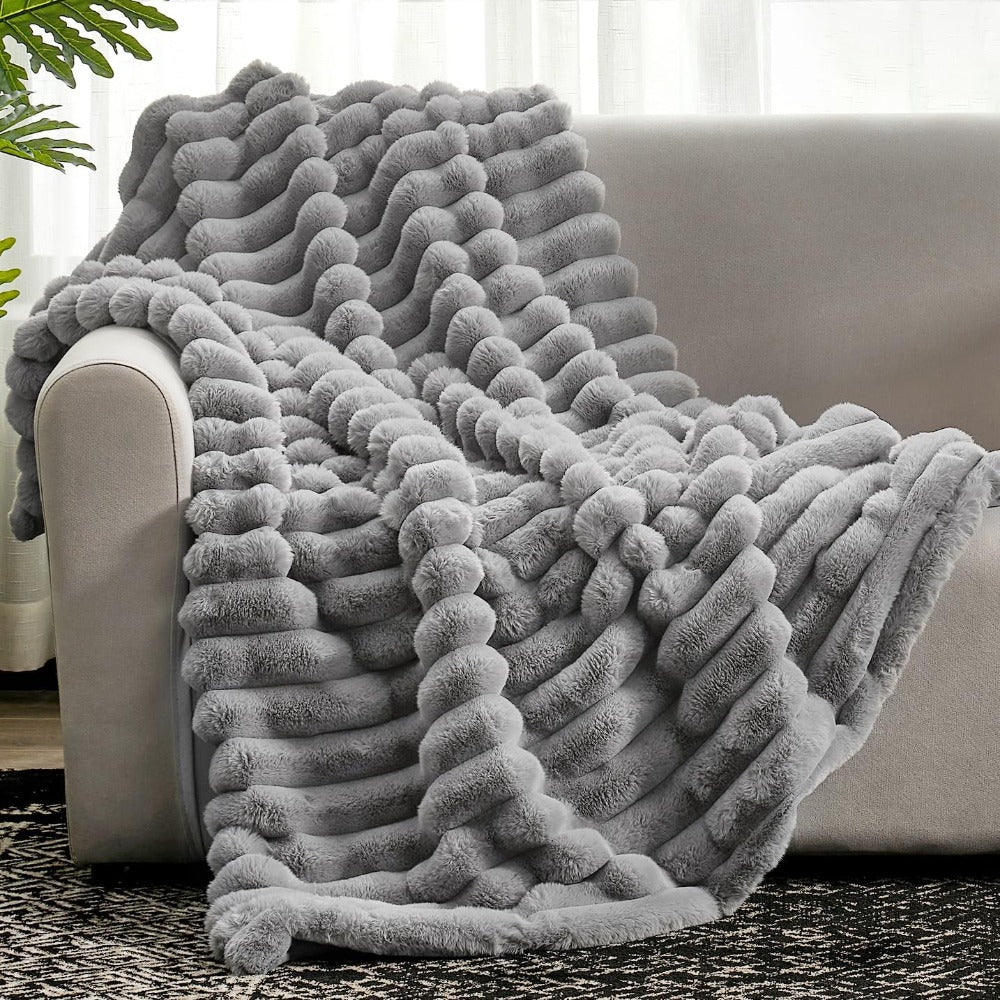 Pelivra - Plaid a costine ultra-morbido per calore e lusso