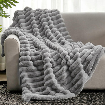 Pelivra - Plaid a costine ultra-morbido per calore e lusso