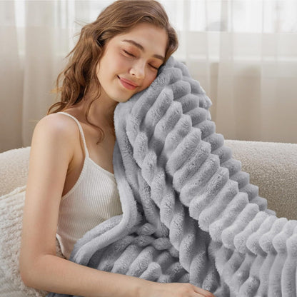 Pelivra - Plaid a costine ultra-morbido per calore e lusso