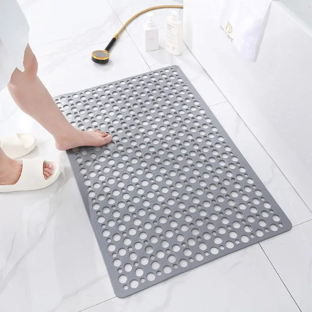 Luxbain - Tappetino da doccia antiscivolo di lusso – Tappetino da bagno igienico e resistente alla muffa con forti ventose e sistema di drenaggio rapido