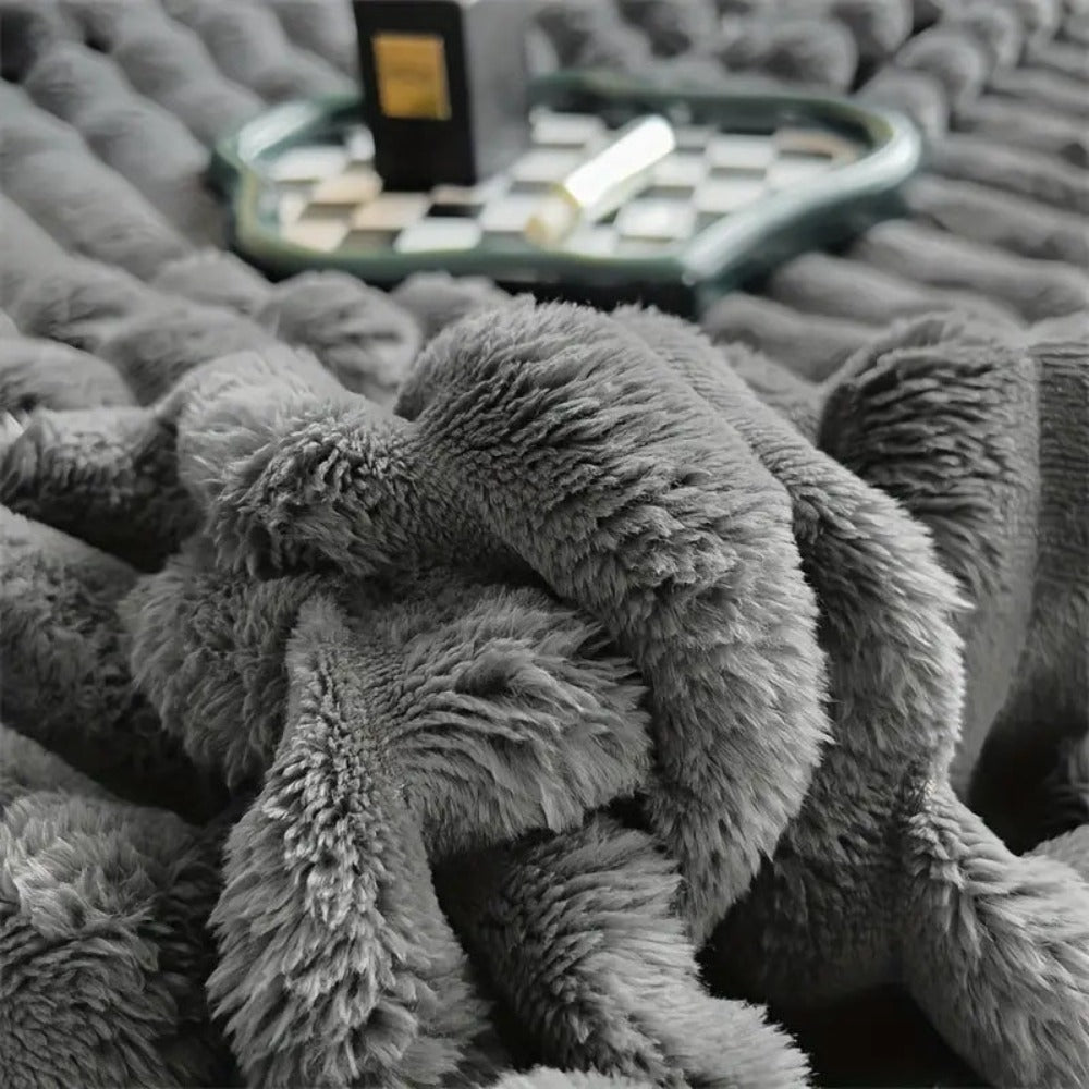 Pelivra - Plaid a costine ultra-morbido per calore e lusso