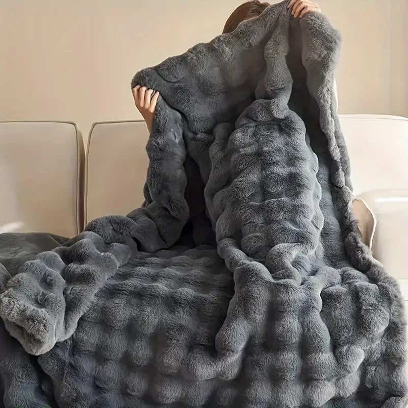Moellevia - Plaid Ultra-Morbido in Pelliccia Sintetica per un Comfort Lussuoso