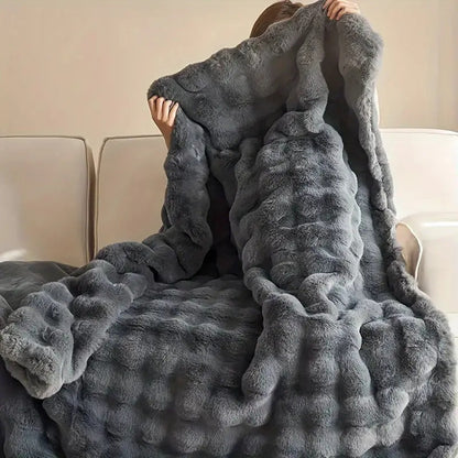 Moellevia - Plaid Ultra-Morbido in Pelliccia Sintetica per un Comfort Lussuoso