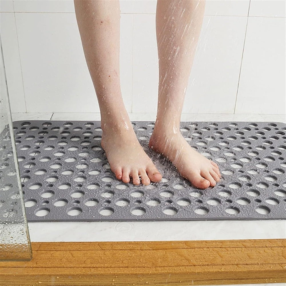 Luxbain - Tappetino da doccia antiscivolo di lusso – Tappetino da bagno igienico e resistente alla muffa con forti ventose e sistema di drenaggio rapido