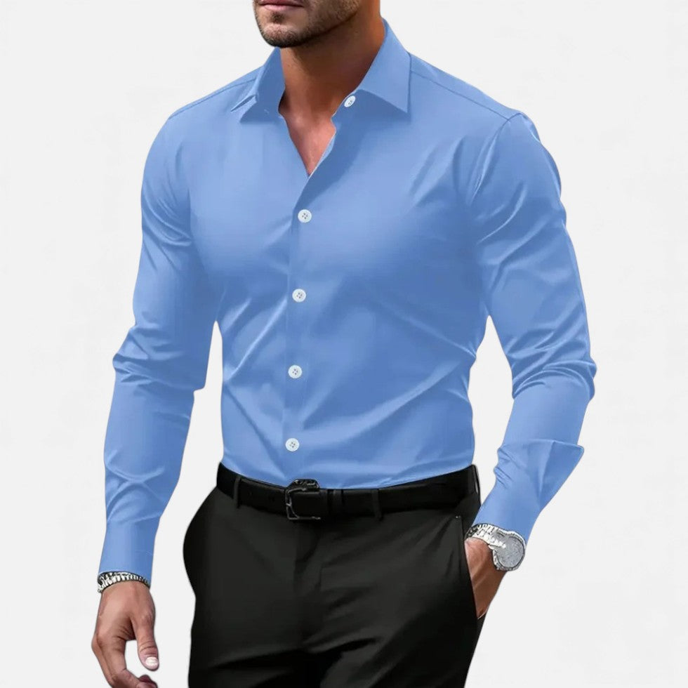camicia uomo slim fit antipiega Lyrien