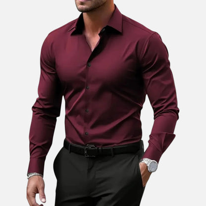 Lyrien - Camicia Slim Fit Antifreddo per Uomo