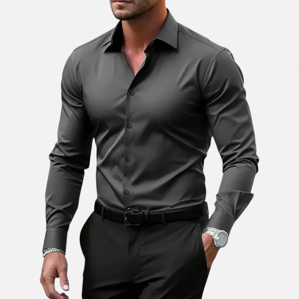 camicia uomo slim fit antipiega Lyrien