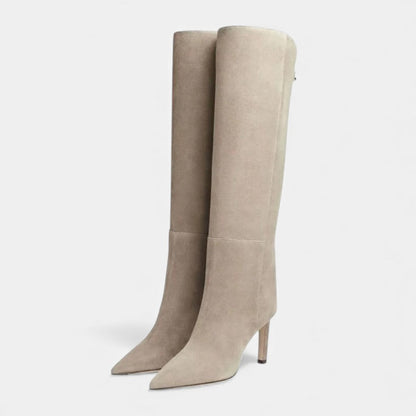 Aurivane - Eleganti Stivali Alti in Pelle con Tacco