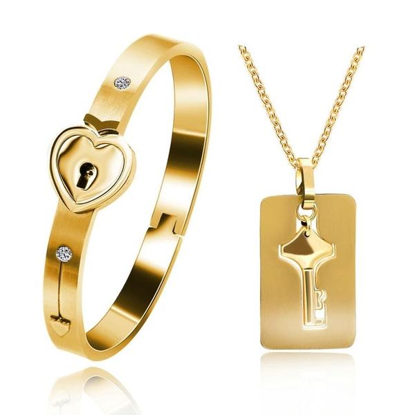 Amoréa - SEI LA CHIAVE DEL MIO CUORE – Set Bracciale + Collana