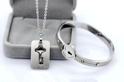 Amoréa - SEI LA CHIAVE DEL MIO CUORE – Set Bracciale + Collana