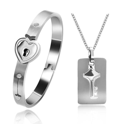 Amoréa - SEI LA CHIAVE DEL MIO CUORE – Set Bracciale + Collana