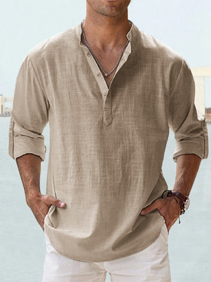 camicia lino uomo estate Jorvian