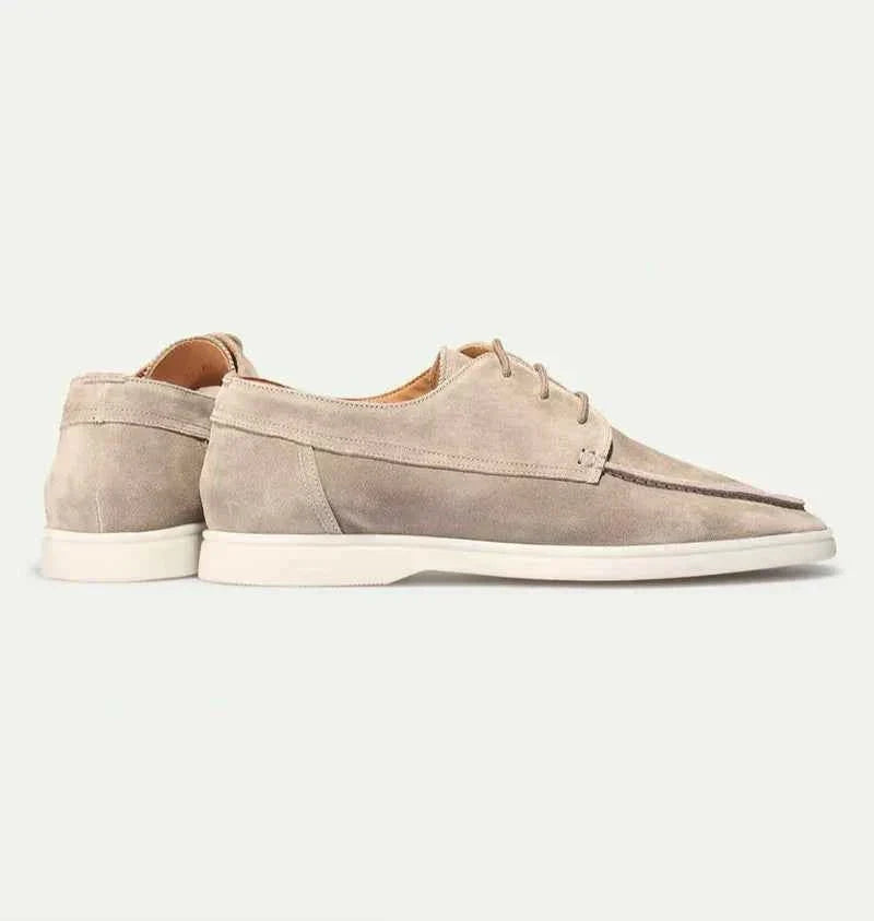Eleganti scarpe in suede con lacci – Mocassini leggeri con suola comoda per uomo