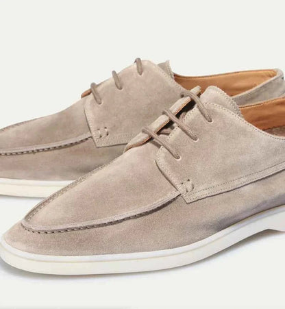 Eleganti scarpe in suede con lacci – Mocassini leggeri con suola comoda per uomo