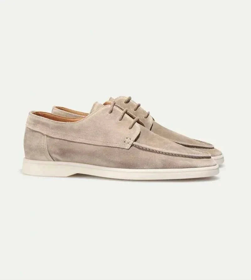 Eleganti scarpe in suede con lacci – Mocassini leggeri con suola comoda per uomo