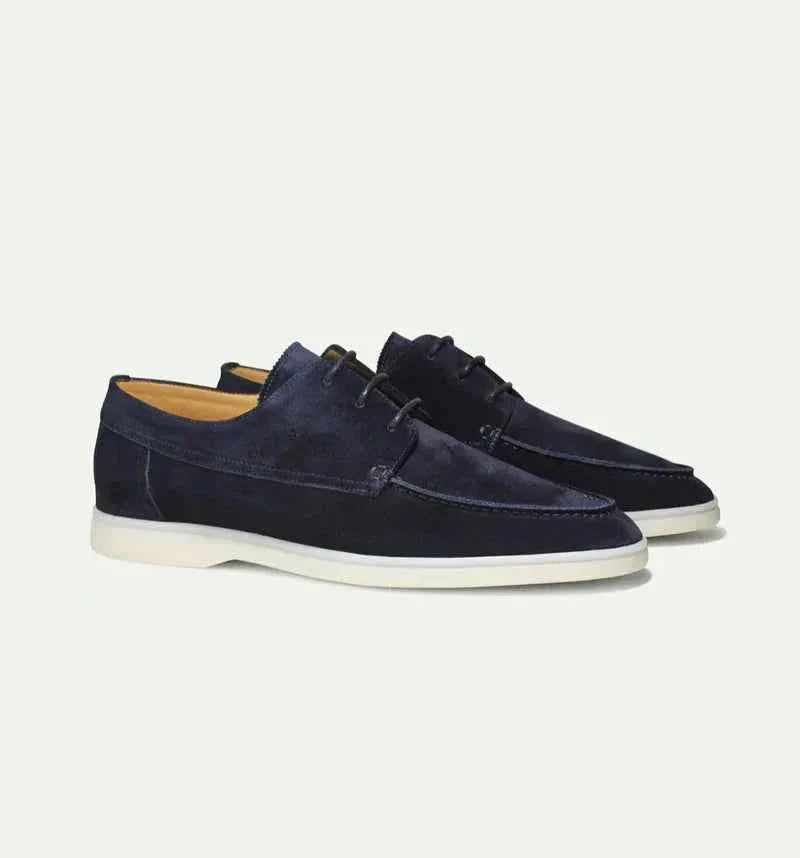 Eleganti scarpe in suede con lacci – Mocassini leggeri con suola comoda per uomo