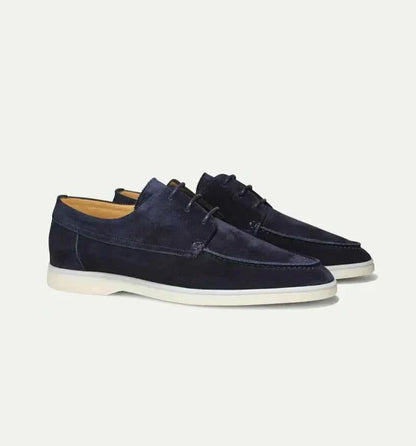 Eleganti scarpe in suede con lacci – Mocassini leggeri con suola comoda per uomo