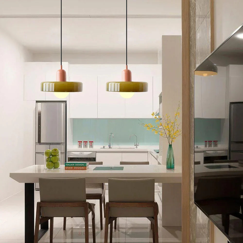 AtmosColor - Lampada a sospensione in vetro colorato