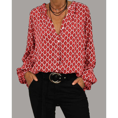 Faylise - Elegante Blusa Oversize con Motivo