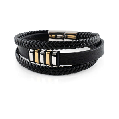 Luxarceau - Bracciale in pelle da uomo – Accessorio senza tempo e di stile