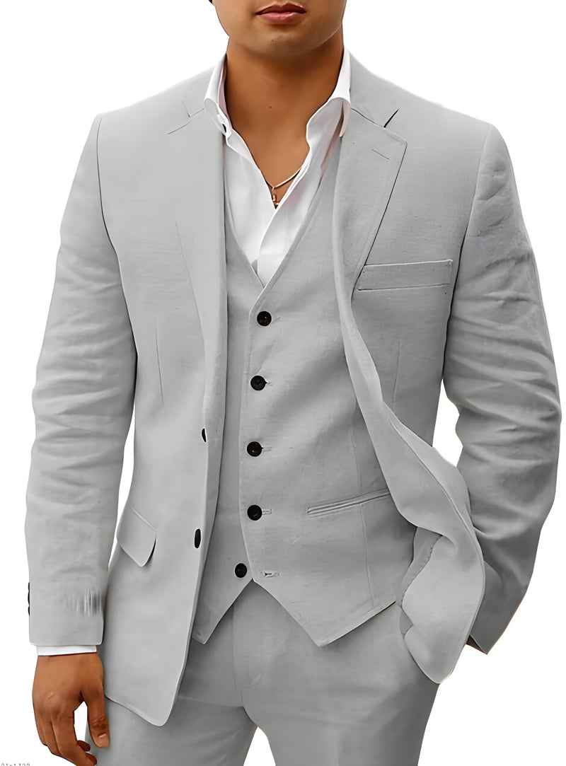 Completo elegante da uomo – Slim Fit 3 pezzi con gilet e taglio moderno