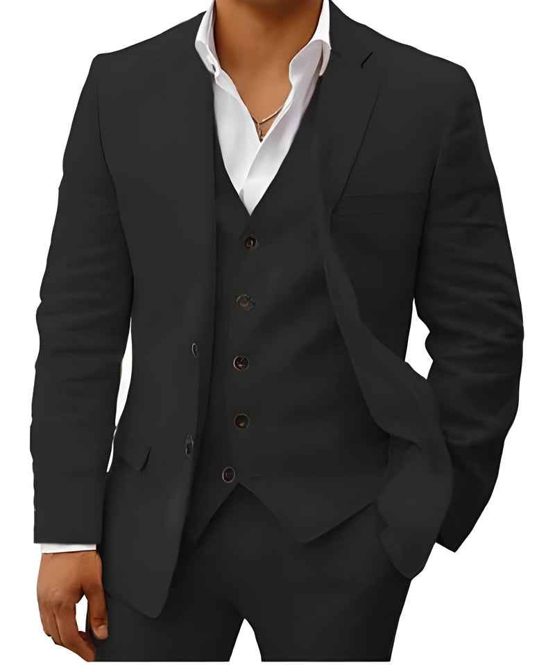 Completo elegante da uomo – Slim Fit 3 pezzi con gilet e taglio moderno