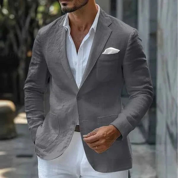 Blazer leggero in lino per uomo – Elegante giacca estiva dal taglio moderno