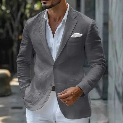 Blazer leggero in lino per uomo – Elegante giacca estiva dal taglio moderno