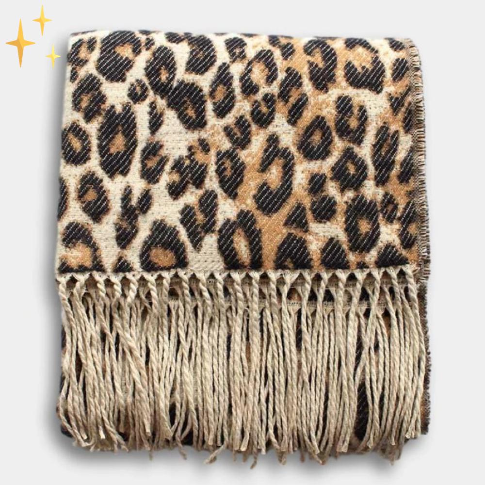 Sciarpa Leopardo Megan - Meravigliosamente Calda e Moda per Tutto l'Inverno
