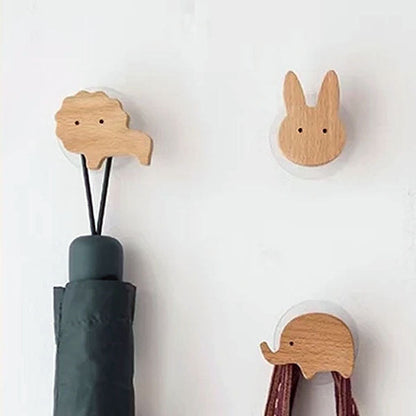 BoisMalin - Ganci a muro giocosi in legno con motivi animali