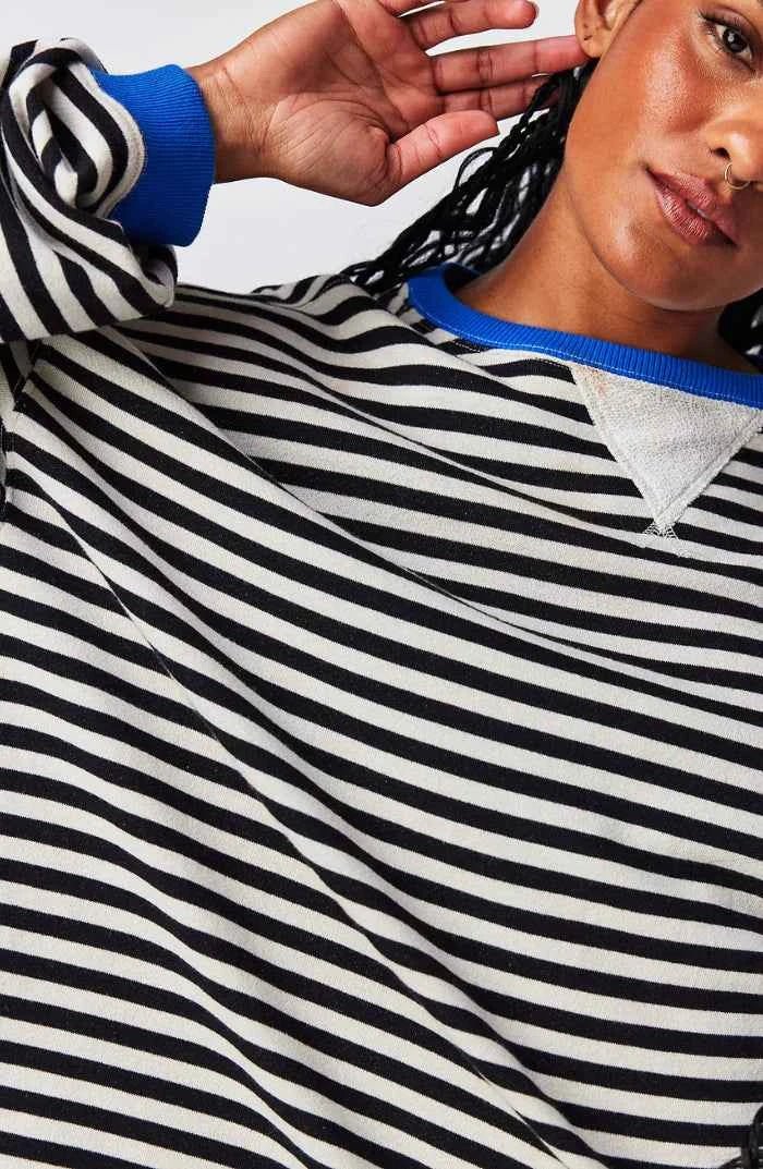 Maglione a righe oversize casual per donne – Look comodo da felpa