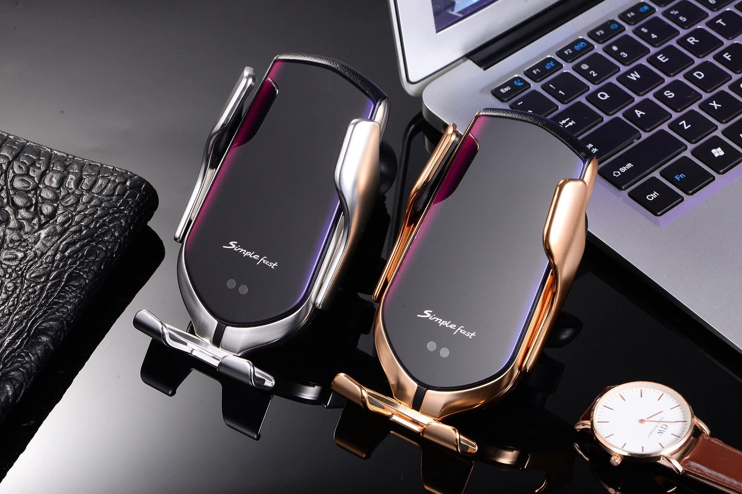 Gripora - PREMIUM - Supporto per smartphone automatico | Caricabatterie wireless