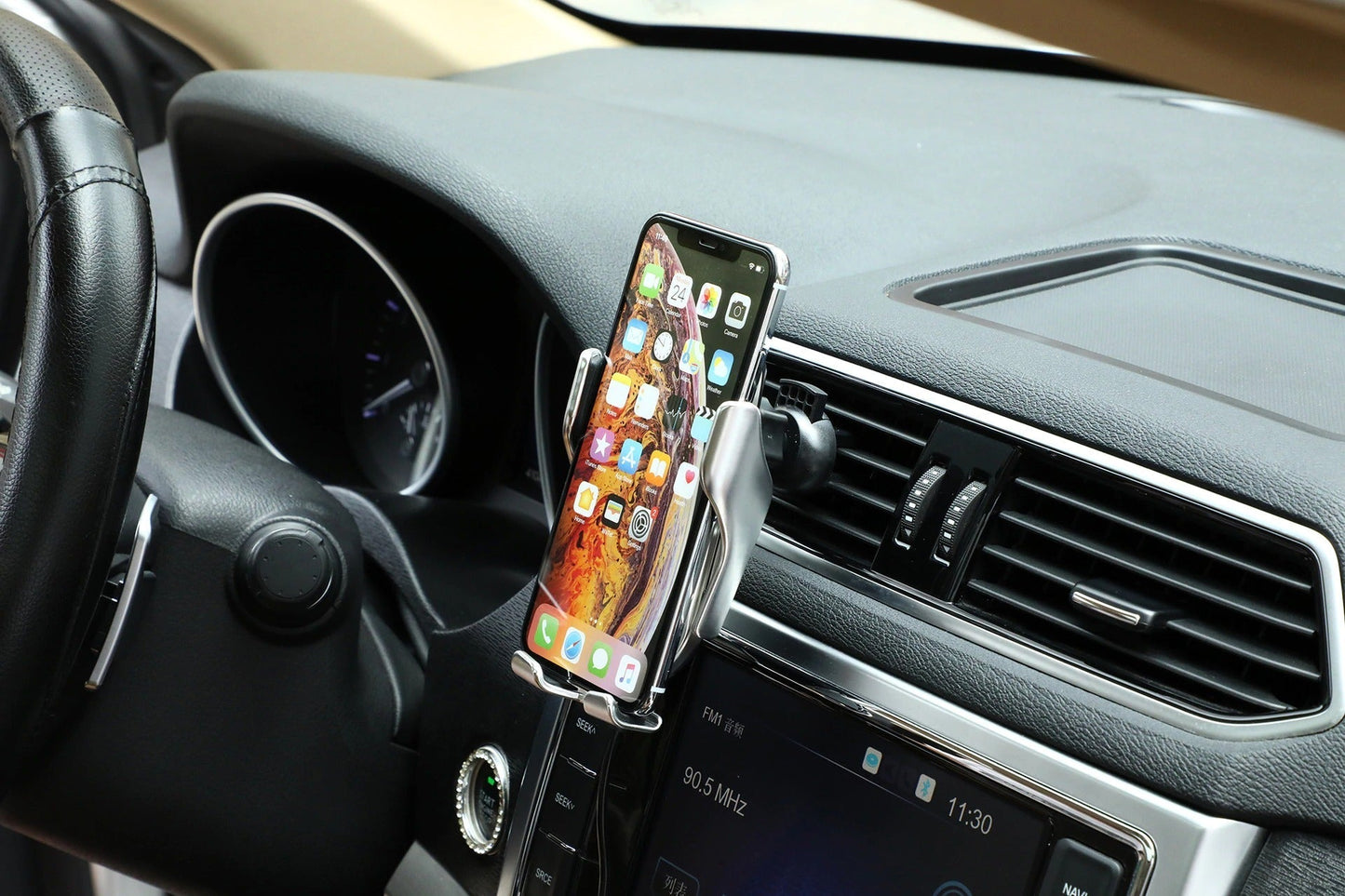 Gripora - PREMIUM - Supporto per smartphone automatico | Caricabatterie wireless