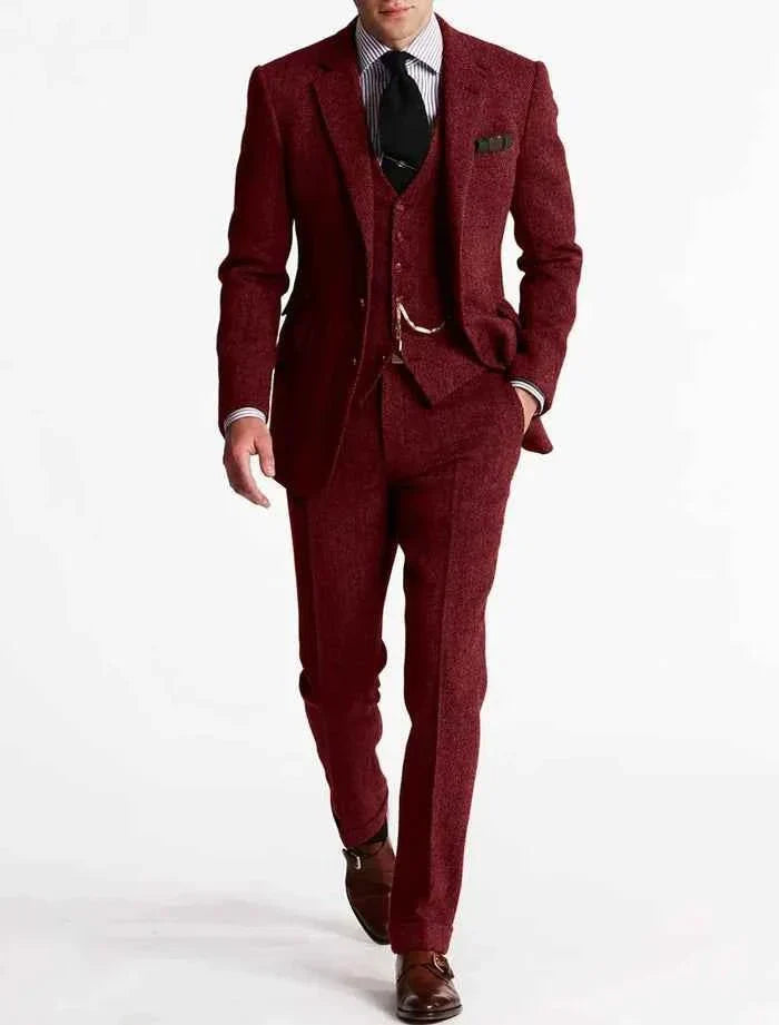 Elegante completo da uomo 3 pezzi slim fit – Completo classico da business e matrimonio