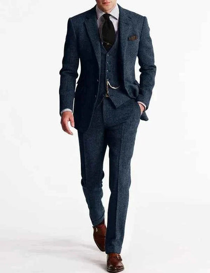 Elegante completo da uomo 3 pezzi slim fit – Completo classico da business e matrimonio