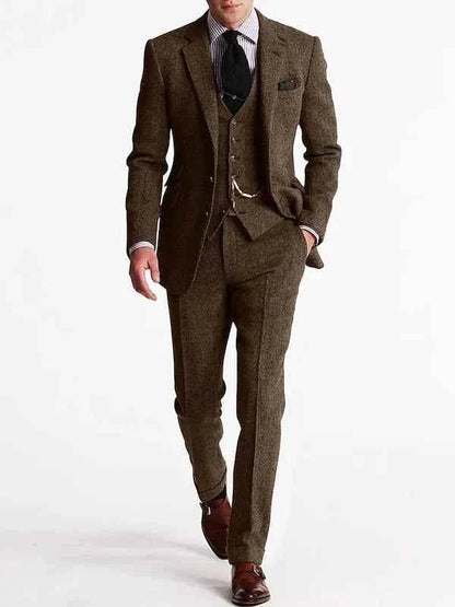 Elegante completo da uomo 3 pezzi slim fit – Completo classico da business e matrimonio
