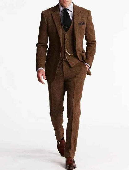 Elegante completo da uomo 3 pezzi slim fit – Completo classico da business e matrimonio