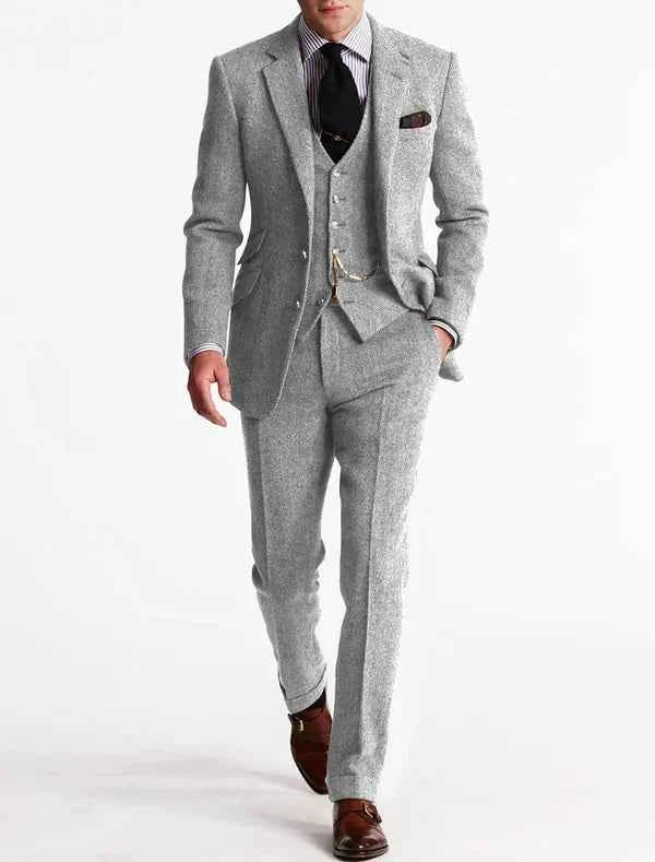 Elegante completo da uomo 3 pezzi slim fit – Completo classico da business e matrimonio