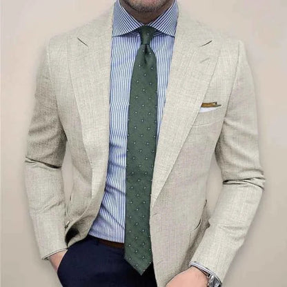 Blazer in Lino Elegante da Uomo Slim Fit – Giacca Stilosa per Business e Look Estivi