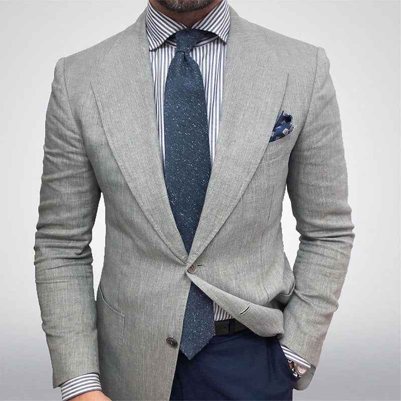 Blazer in Lino Elegante da Uomo Slim Fit – Giacca Stilosa per Business e Look Estivi