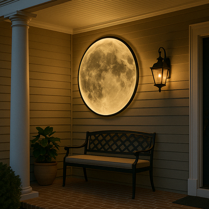 LumiLuna - Applique Lunara Moon con superficie craterica realistica e luce LED soffusa